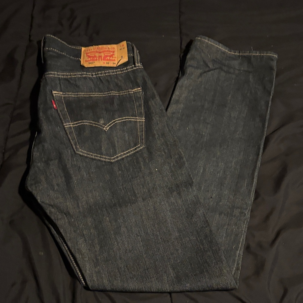 Levi's Men's Dark black 501 Jeans